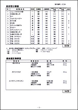 細菌検査評価（例）